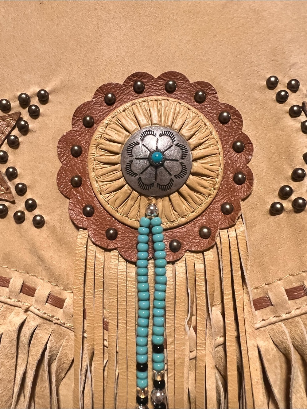 Scully fringed and beaded genuine leather jacket - Picture 6 of 15